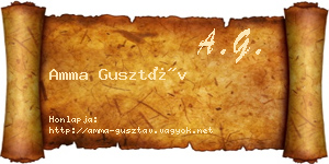 Amma Gusztáv névjegykártya