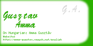 gusztav amma business card
